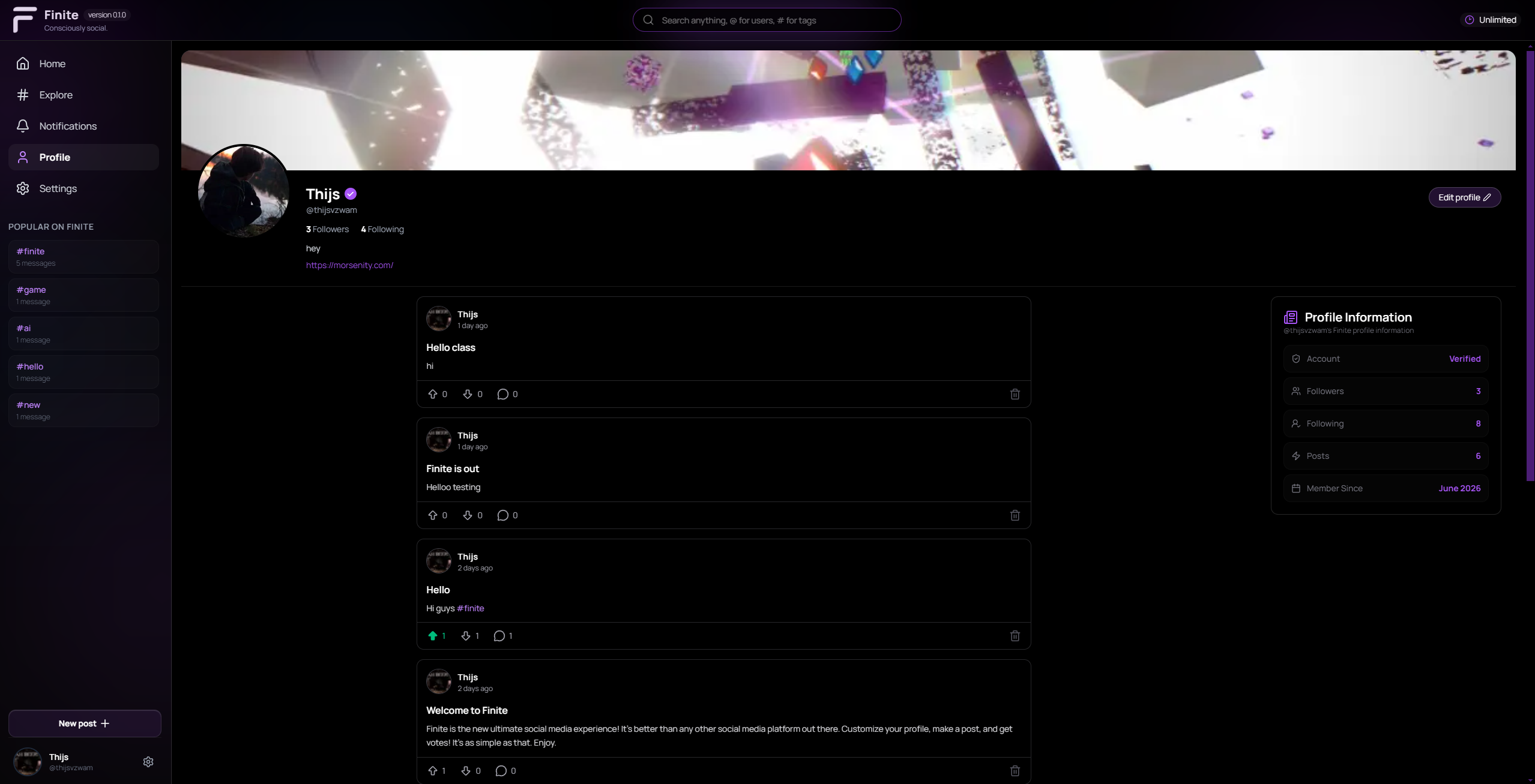 Profile Page